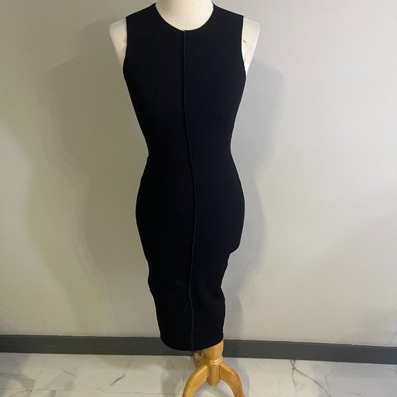 NWOT NAKED WARDROBE All Snatched Up Sleeveless Body-Con Dress in Black (M) - Picture 3 of 10
